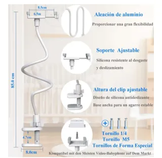 Soporte flexible para vigilabebés universal