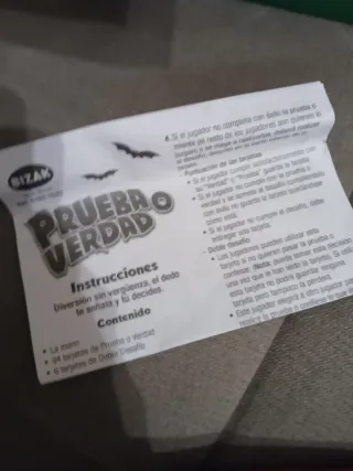 Juego de mesa Prueba o Verdad