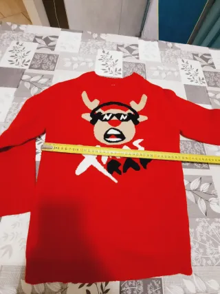 Maglione Natale Renna Bambino 8-9 Anni