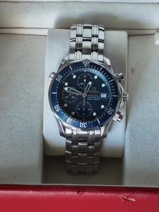Omega Seamaster Chrono Azul completo