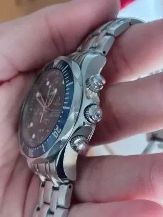 Omega Seamaster Chrono Azul completo
