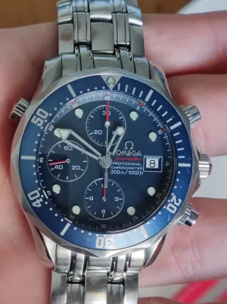 Omega Seamaster Chrono Azul completo