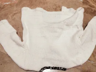 Rebequita punto Benetton blanco bebé