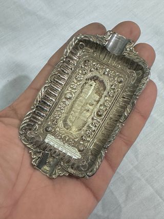 Antigua Mini bandeja de plata sellada