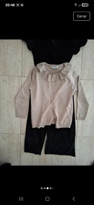 Conjunto niña: mono terciopelo y chaqueta