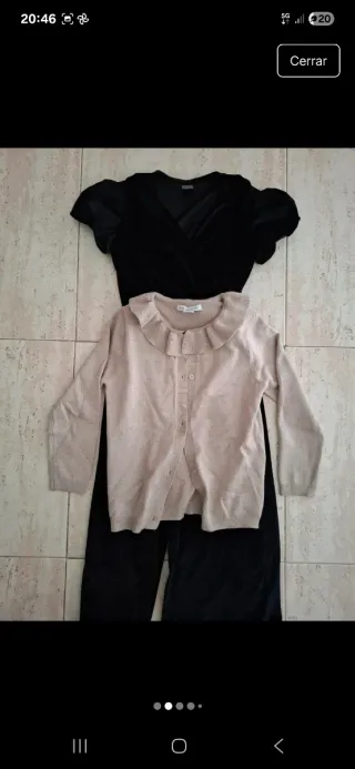 Conjunto niña: mono terciopelo y chaqueta