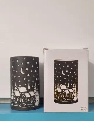 Portacandela natalizio con stelle e luna