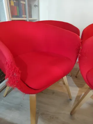 Conjunto 4 Sillas Rojas