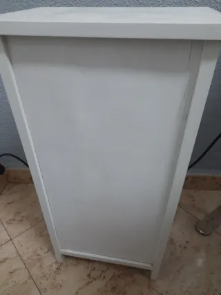 Mueble auxiliar 3 cestas mimbre y madera