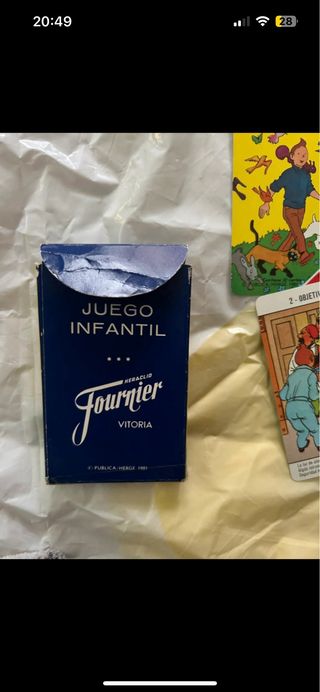 Juego Cartas Tintin Fournier Años 80