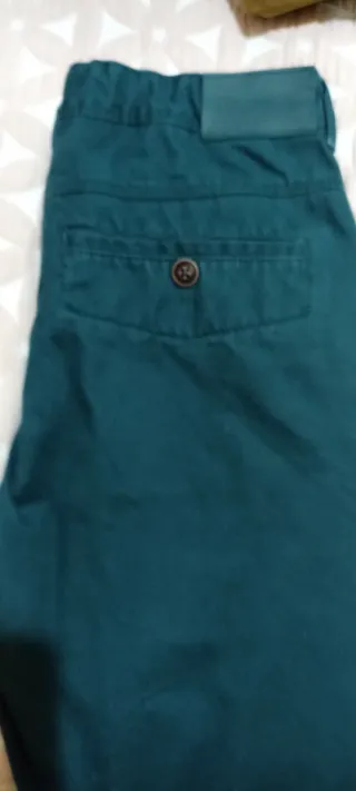 Pantalón chino niño talla 14 verde botella