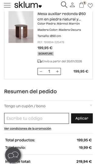 Mesa auxiliar Sklum NUEVA