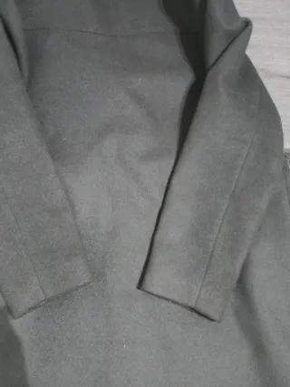 Abrigo paño negro talla 42
