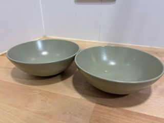 Juego Vajilla Cerámica Verde Mate