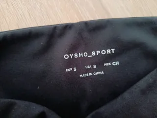 Leggings Oysho Talla S Negro y Rosa