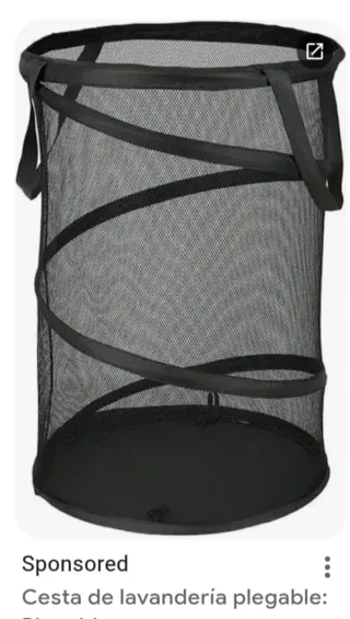 Cesta Lavandería XL Negra