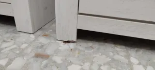 Mueble de salón modular madera y cristal