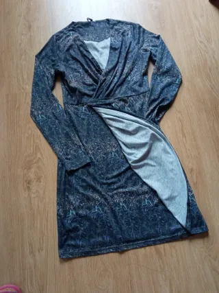 Vestido estampado manga larga mujer