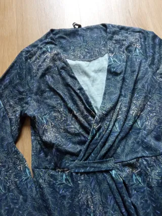 Vestido estampado manga larga mujer