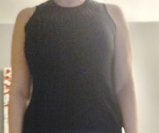 Top Zara Negro Canalé Talla M