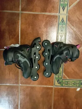 Patines en línea Oxelo negros y rosas
