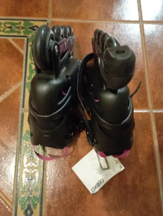 Patines en línea Oxelo negros y rosas