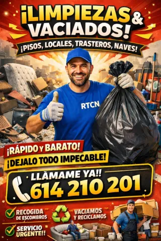 Portes , Servicios de limpieza , vaciados , mudan