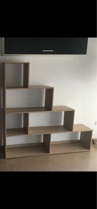 Estantería librería madera diseño escalonado