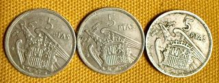 8 Monedas 5 Ptas Estrellas 73 y 75