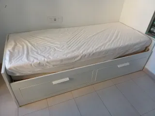 Cama nido Ikea BRIMNES + 2 colchones
