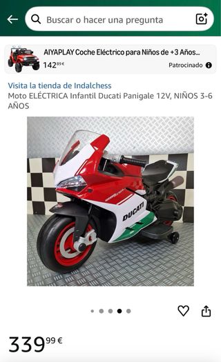 Moto Eléctrica Infantil Ducati Roja