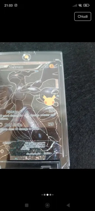 Carta Pokemon Zekrom 25° Anniversario