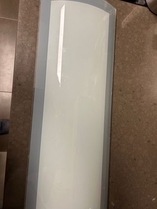 Lámpara Techo Cocina Cristal Blanca