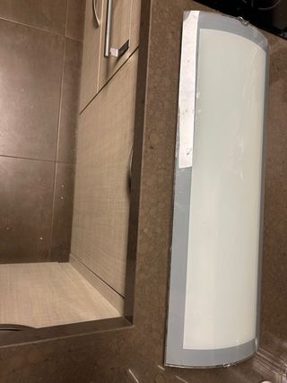 Lámpara Techo Cocina Cristal Blanca