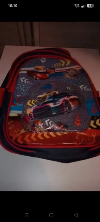 Mochila escolar infantil coches