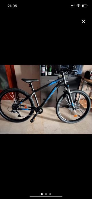 Bicicleta Montaña Rockrider Negra/Azul