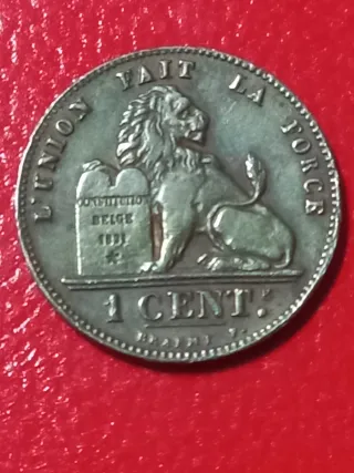 1 Centimo Bélgica 1907