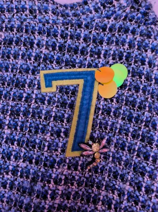 Falda T.13/14 Tweed Azul