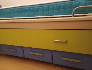 Habitación juvenil cama nido y cajones