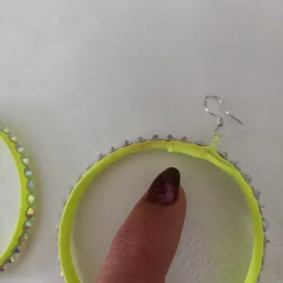 Orecchini ballo latino Cerchio Fluo Argento 925