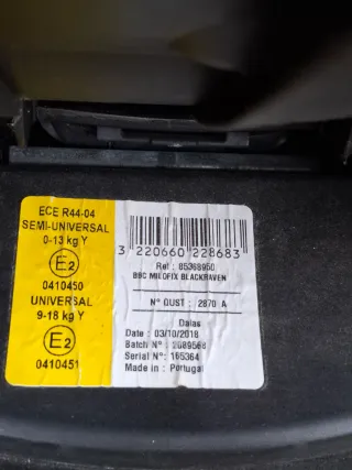 Silla coche Isofix Bebeconfort Grupo 0+/1