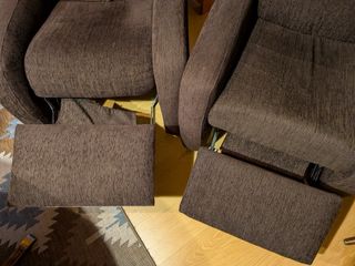 Pareja de butacas reclinables de tela