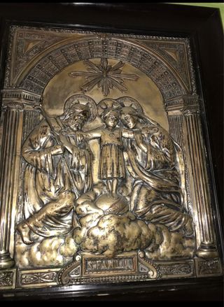 Gran Cuadro Sagrada Familia Plata
