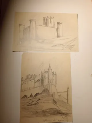 Conjunto de 4 Ilustraciones Antiguas Castillos