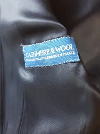 Cappotto uomo lana e cashmere blu