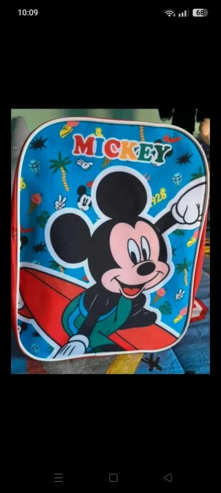 Mochila Escolar Mickey Mouse