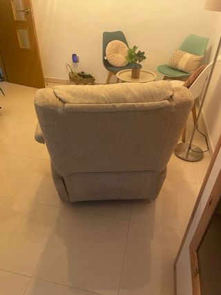 Sillon cama extensible 1 plaza beige