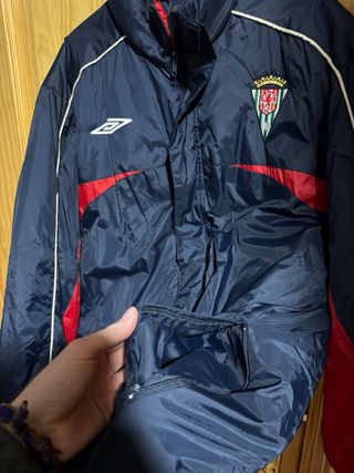 Chaquetón vintage Córdoba CF Umbro azul/rojo