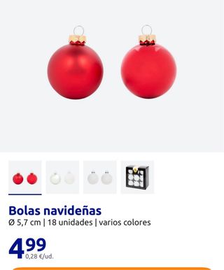 Bolas Navideñas de Cristal Rojas (15 uds)
