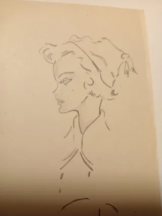 Ilustración antigua original años 50